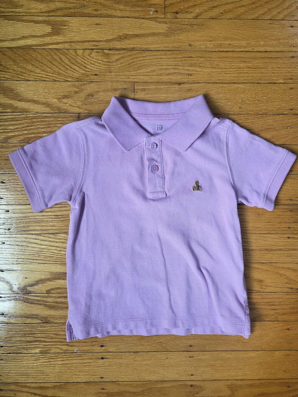 Toddler 100% Organic Cotton Pique Polo Shirt- 3 YRS - Purple Orchid